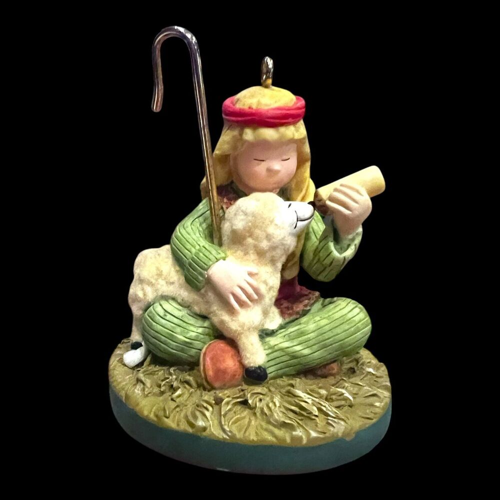 Vintage Dayspring Cards Boy Feeding Lamb Ornament Philippians 1:3 Care Gratitude